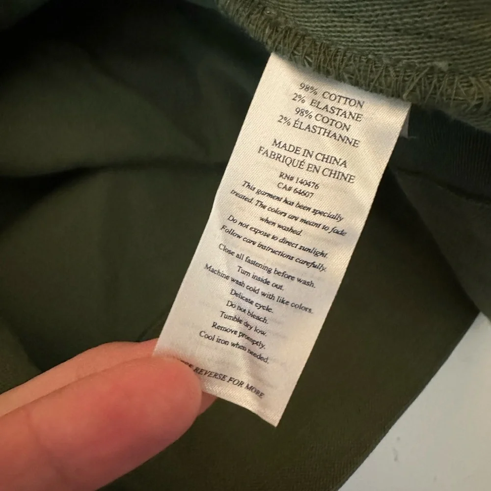 Faherty Army Green Stretch Surplus Utility Inspired Dress In Fatigue Mod NWT S
